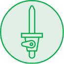 Vented spikes icon.